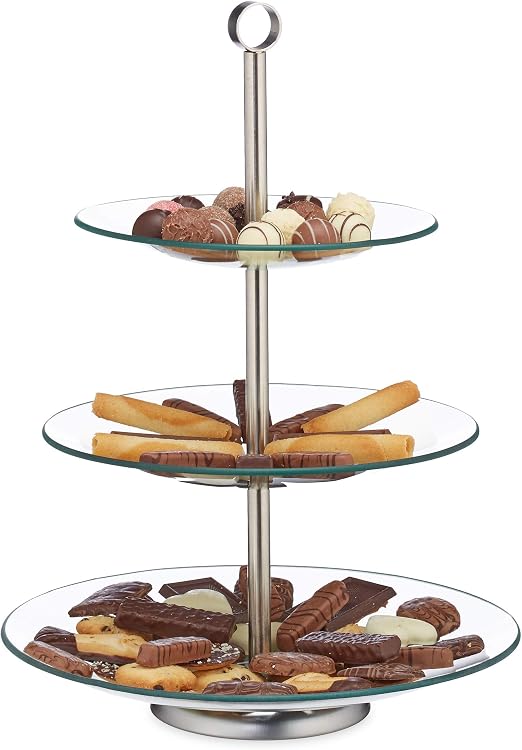 Kuchenständer 3-teilig, Metall, Rund, Gold – Cupcake-Dessertständer, 30,5/35,6/40,6 Cm