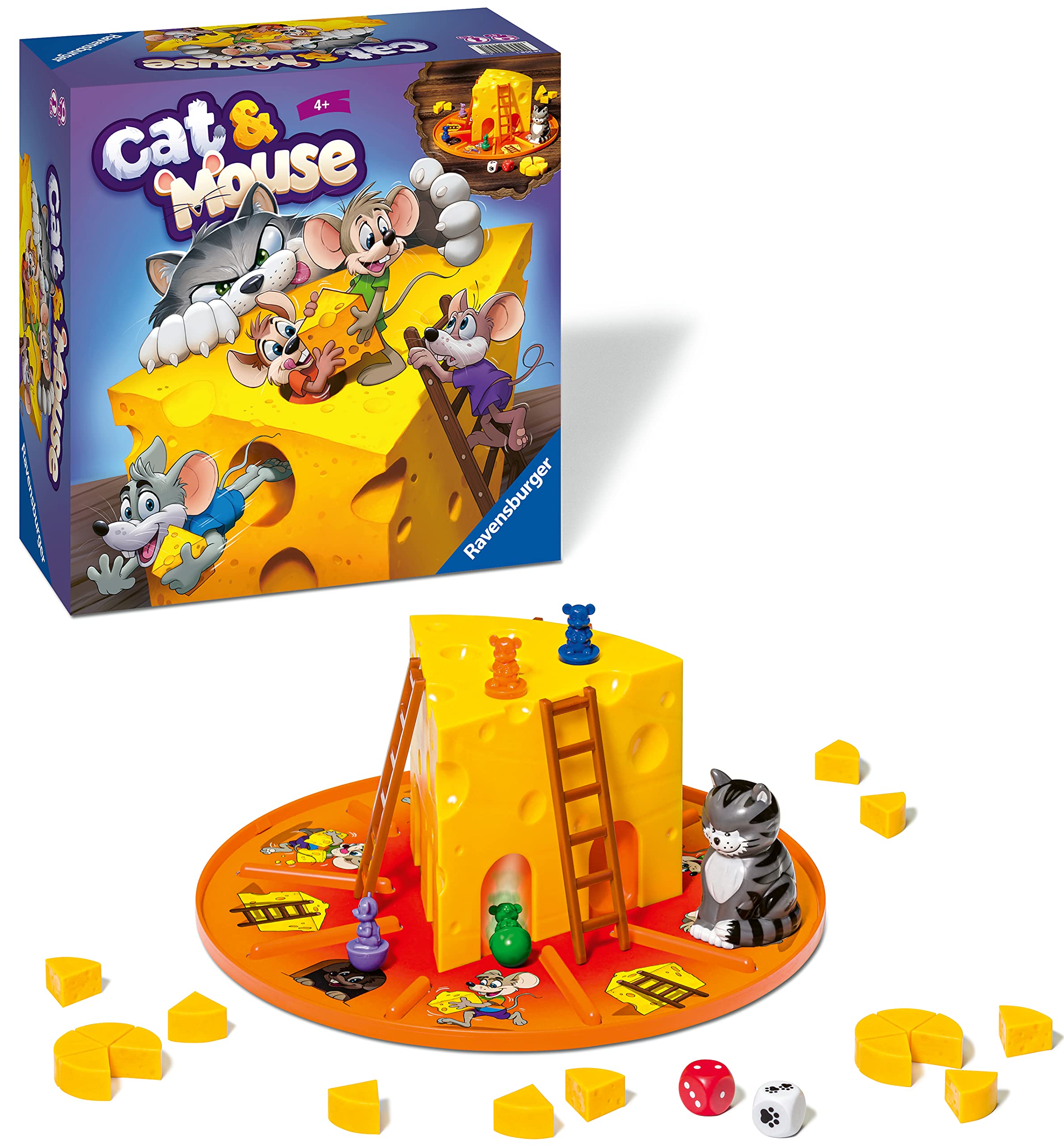 Ravensburger Cat & Mouse Board Games for Children Age 4 Years Up - 2 to 4 Players