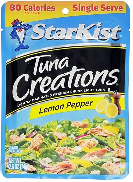 STARKIST TUNA CREATIONS, LEMON PEPPER, SINGLE SERVE 2.6-OUNCE POUCH