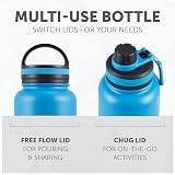 Polar Gear 1 Litre Vacuum Insulated Bottle Blue 12H Hot 24H Cold view 3