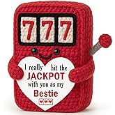 IDEGIFT Bestie Gifts for Women, Bestie Birthday Friendship Gifts for BFF Best Friend Soul Sister, Handmade Jackpot Slot Machine Gift
