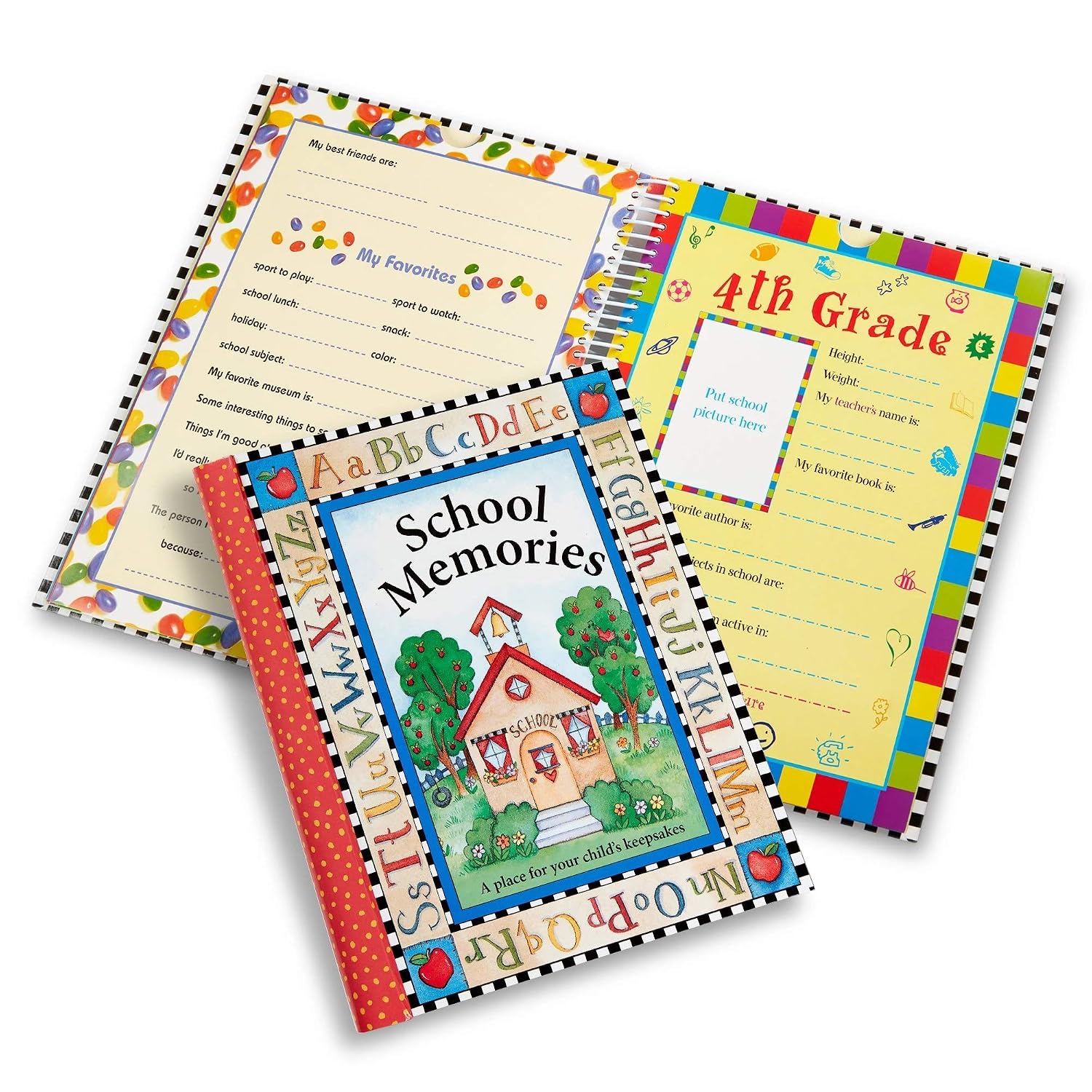 Deluxe School Memories Keepsake Photo Album Scrapbook From Preschool Through 12th Grade - 