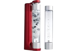 Twenty39 qarbo CLASSIC Sparkling Water Maker Machine - Soda Beverage Carbonator for Home, Seltzer & Carbonated Beverage Dispenser, Water Carbonation Fizz Maker (Metallic Red)