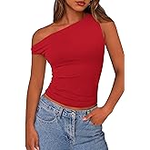 PRETTYGARDEN Women's Off The Shoulder Tops 2026 Summer Crop Top Trendy Casual Spring Fitted Cute Going Out Tshirts Shirts