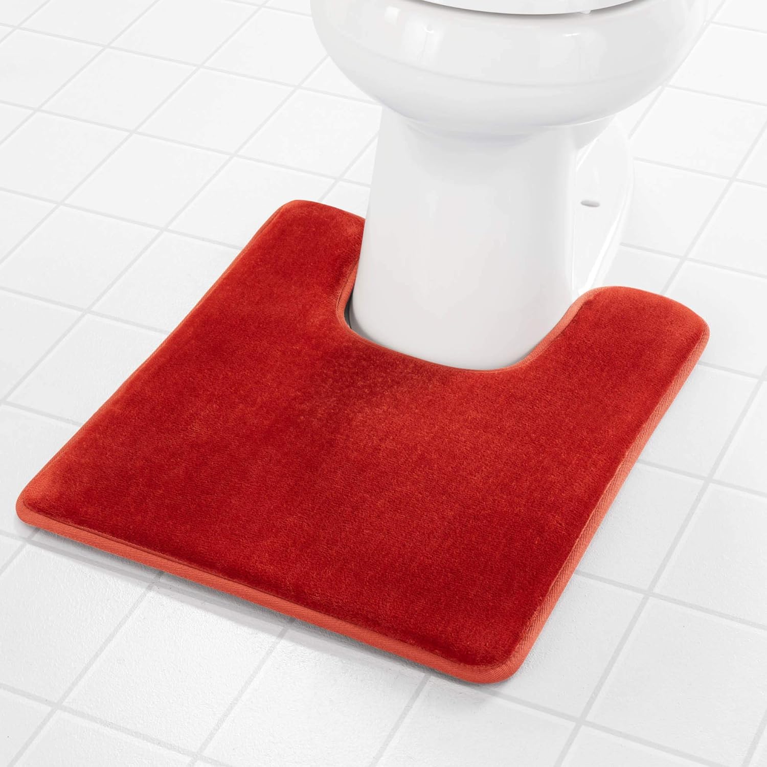 Amazon Com Genteele Memory Foam Toilet Bathroom Rugs U Shaped Contour Toilet Mat Non Slip Machine Washable Absorbent Super Cozy Velvet Bathroom Toilet Carpet Autumn Glaze Home Kitchen