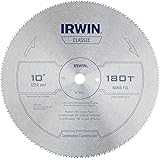 IRWIN Tools Classic Series Steel Table / Miter Circular Saw Blade, 10-Inch 180T (11870)