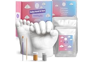 Chuckle - Baby Handprint & Footprint Casting Kit, 3D Moulding Gift Set, Memories, Keepsakes, for Kids or Newborn, Baby Shower
