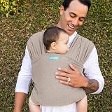 Moby Elements Taupe Baby Wrap Carrier Newborn to Toddler 16.5ft view 7