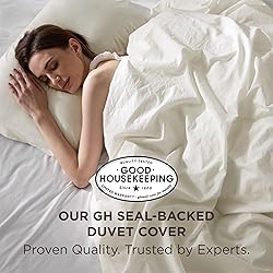Bedsure 100% Washed Cotton Duvet Cover Queen Size