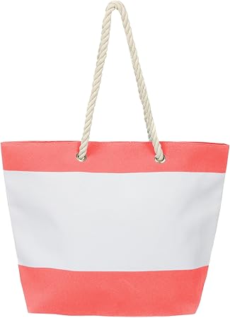 coral beach bag