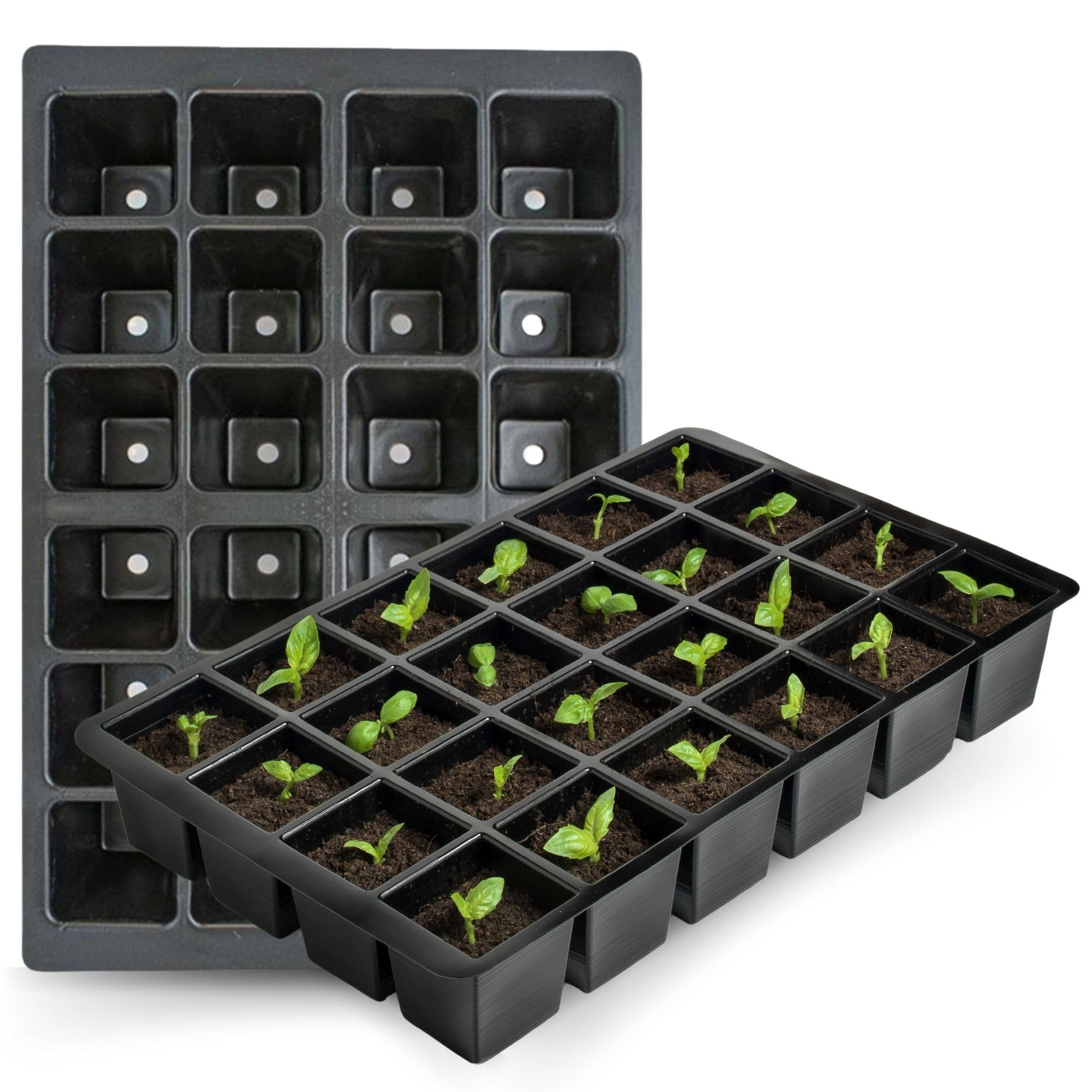 AKH® Seedling Trays | Pack of 2 | Plant Propagation & Plant Germination Trays | Seed Starter Nursery Plastic Seedling Trays for Vegetables, Fruits, Flowers & Trees | 48 Cells