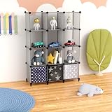HOMIDEC Cube Bookcase 12-Cube Storage Unit Bookshelf Organizer White view 3