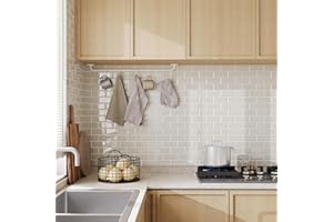 Yoillione Peel and Stick Backsplash for Kitchen: Self Adhesive Wall Tiles for Bathroom - 10 Sheets Vinyl Back Splash Tile Wat