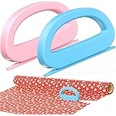 Wrapping Paper Cutter, 2-Pack (4 Blades) Sliding Gift Wrap Cutter for Wrapping, Paper Cutting Tool for Christmas, Halloween, 