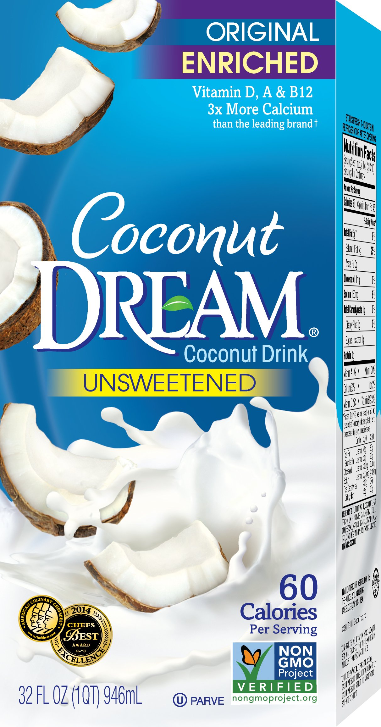 COCONUT DREAM Enriched Original Unsweetened Coconut Drink, 32 fl. oz