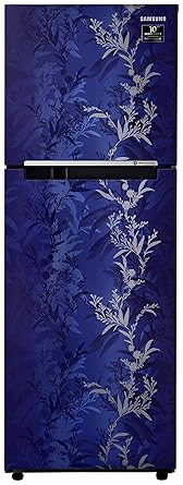 Samsung 253 L 2 Star Inverter Frost-Free Double Door Refrigerator (RT28T30226U/HL, Mystic Overlay Blue)