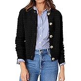 PRETTYGARDEN Women's Knit Cardigan Sweaters Casual Long Sleeve Open Front Button Down Trendy Jackets Outerwear