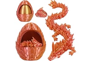 iBuddy 3D Printed Dragon Eggs, Surprise Dragon Eggs Fidget Toys for Kids, Articulated Crystal Dinosaur Fidget Toy for Kids, Birthdays, Halloween Christmas Decorations Gifts for Girls Boys