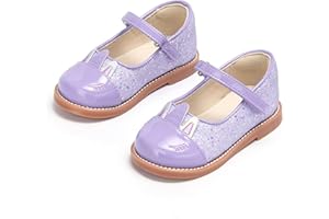 THEE BRON Toddler Girls Mary Jane Shoes Enchanting Retro Etched Bloom Oxfords