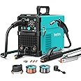 bestarc 165A MIG Welder, 110V/220V Dual Voltage Gas/Gasless Flux Core MIG Welder/Lift TIG/Stick 3 in 1 Synergic MIG165 11GEN Welding Machine, Flux/Solid Welder Digital Screen Display