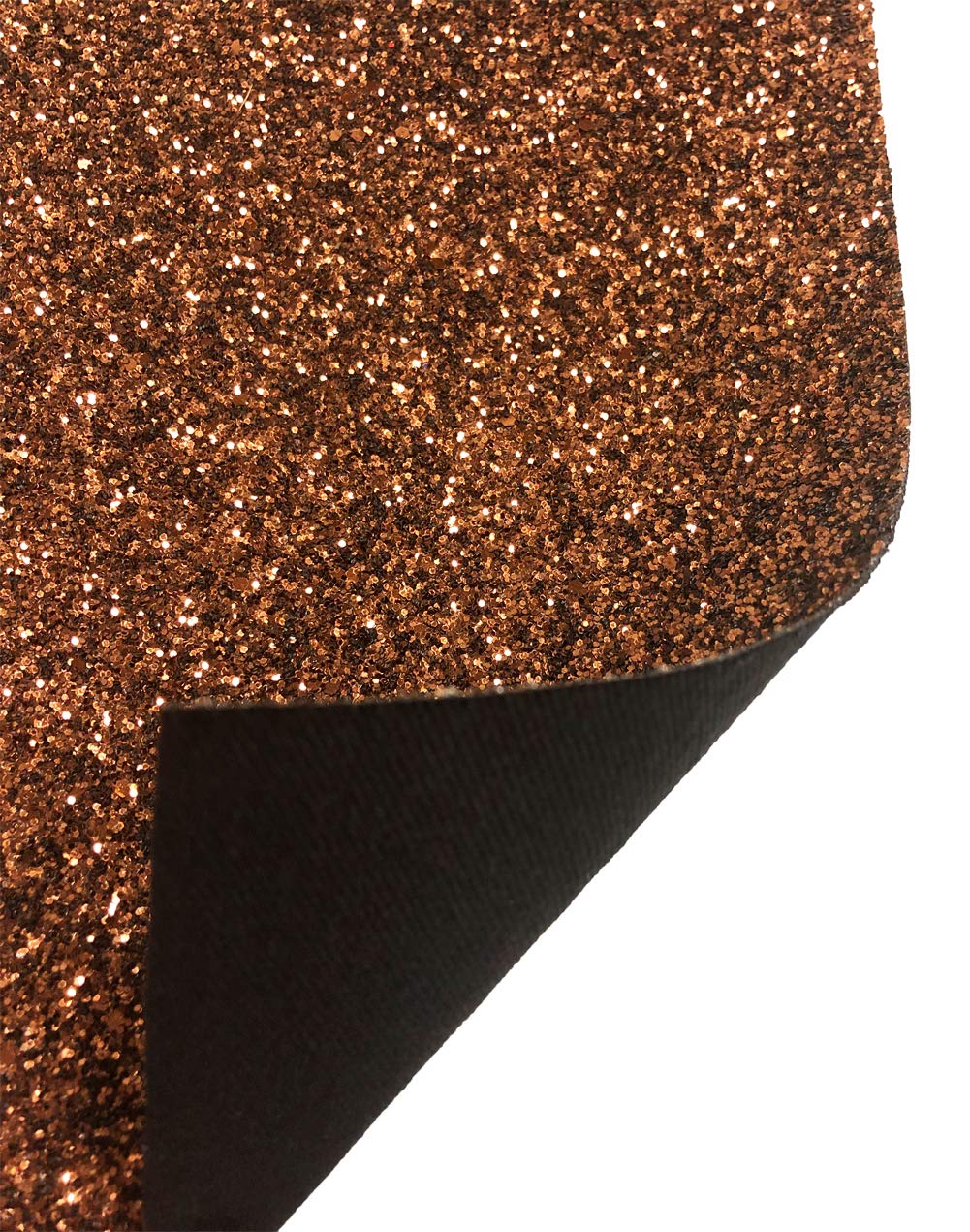A-Express Premium Fine Chunky Glitter Fabric A4 A5 Sheets Sparkly Vinyl Craft Wall Decor Bow Bag Shoes - Bronze Full Roll (210mm x 1350mm)