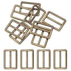 uxcell 8pcs Flat Metal Slide Buckle, 1" Zinc Alloy