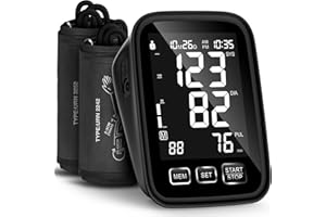 AQESO Blood Pressure Machine for Home Use - 9"-17" M/L & 13"-21" XL Cuffs, 2 Size Cuffs Medium/Large and Extra Large, Accurate Digital Automatic Upper Arm BP Monitor, Large Backlit Display, 2-User Mode