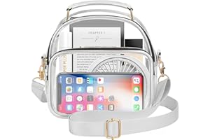 MoKo Clear Bag Stadium Approved for Women, Large Capicity Crossbody Bag with 2 Pockets and Zipper