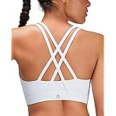 Sports Bras for Women, Criss-Cross Back Padded Medium Support Sports Bra Strappy Medium Impact Workout Yoga Bra