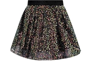 XiaoMoSha Girls Sequin Tutu Skirts Elastic Waist Ballet Dance Little Girl Birthday Party Princess Outfits for Kids 3-10 Years