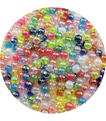 Mulutoo 400-Pack 8mm Gradient Imitation Pearl Beads – Acrylic Rainbow Beads For DIY Jewelry Making - View #9