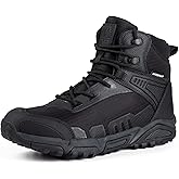 FREE SOLDIER Men's Waterproof Tactical Work Boots Lightweight Comfortable Combat Hiking Boots