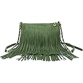 Solene Fringe Crossbody Shoulder Bag with Strap, Tassel Messenger bag, Country Style Western Fringe Purse for Women