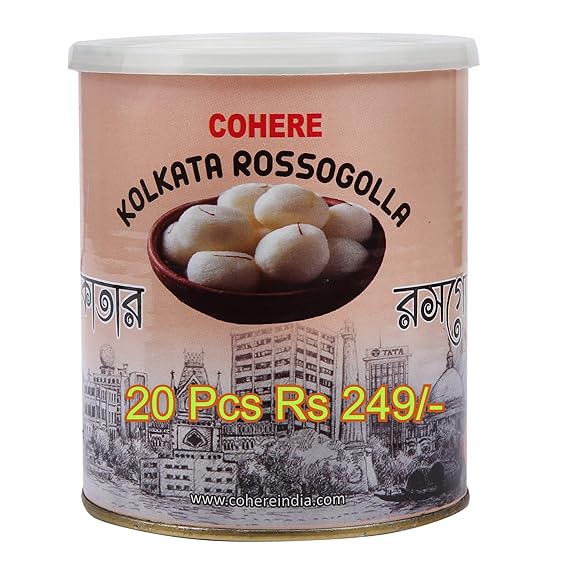 Cohere Kolkata Rosogolla - 1KG (Pack of 1)