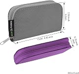 ECO-FUSED Memory Card Case 44 Slots 22+22 8 Pages Dual Pack Grey Purple view 6