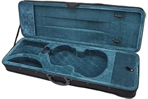 EVGATSAUTO Violin Case 3/4 Full Size Hard Travel Case Oxford Cloth with Shock Absorbing Foam Adjustable Strap Multiple Pocket
