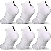DEESEEUS Ankle Socks Athletic Running Low Cut Cushioned Anti-Blister Tab Sports Socks for Men Women 6 Pairs