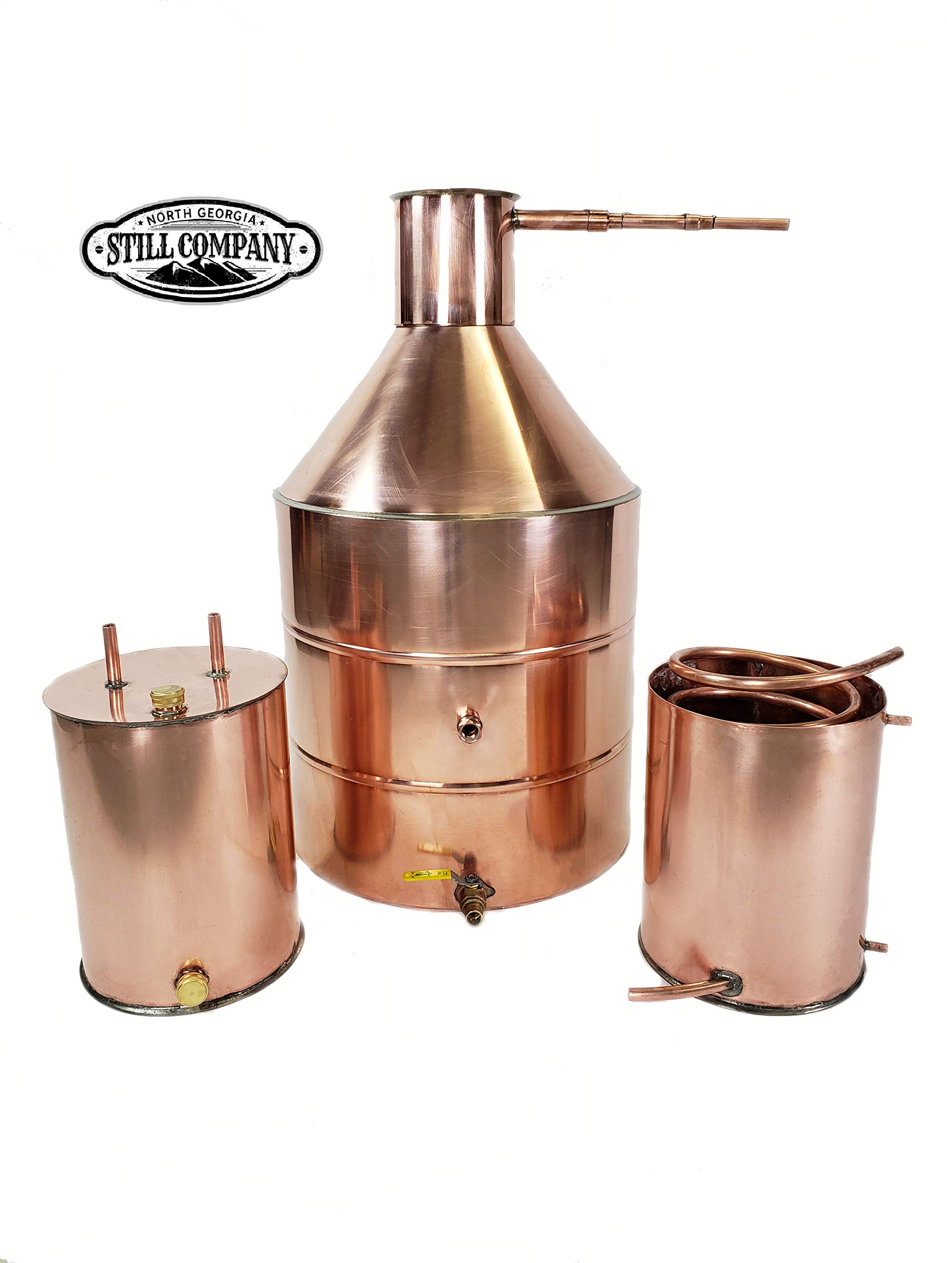 20 Gallon Copper Moonshine Whiskey & Brandy Still With Ball Valve Drain
