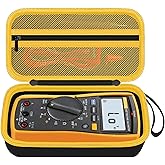HESPLUS Carrying Case for Fluke 15B+/17B+/Fluke 101/117/115/116/114/113/177/179/233/106/107 Multimeter Testers and Accessories, Multimeter Storage Bag Organizer Box -Black (Case Only)