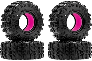 MEUS RACING 1.3" MS6 Super Bouncer Crawler Tires and Super Soft Silicone Rubber Inserts for TRX4M SCX24 FCX24 AX24 1/24 1/18 RC Crawler