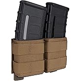 IDOGEAR Rifle Mag Pouch Molle 5.56mm Magazine Pouch Single Open-Top AR Mag Carrier Holder with Quick Release Mag Insert for M4 M16