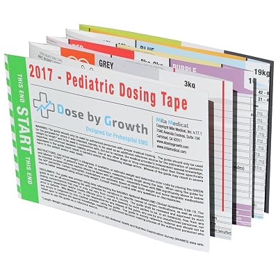 EMS Pediatric Emergency Length Based Tape and Dosing Guide, Broselow Compatible
