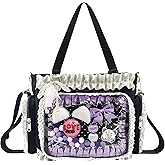 KJEYOB Ita Bag,DIY Clear Pin Display Bag with Insert and Accessories,Anime Kawaii Ita Crossbody Purse,Women Y2K Shoulder Bags