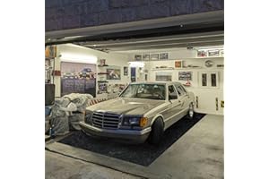 Grefinity 7.4'x 17' Garage Floor Mat & Oil Spill Mat, Heavy Duty Under Car Mat for Garage & Driveway, Protects Against Oil, Chemicals & Stains with TPE Anti-Leak Backing, Reusable & Washable