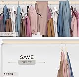 MORALVE Trousers Hangers Space Saving Beechwood 360° Swivel (1 Pack) view 3