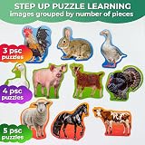 QUOKKA Puzzles For 2-3 Year Olds 8 Large Floor Puzzles Farm Animals view 2