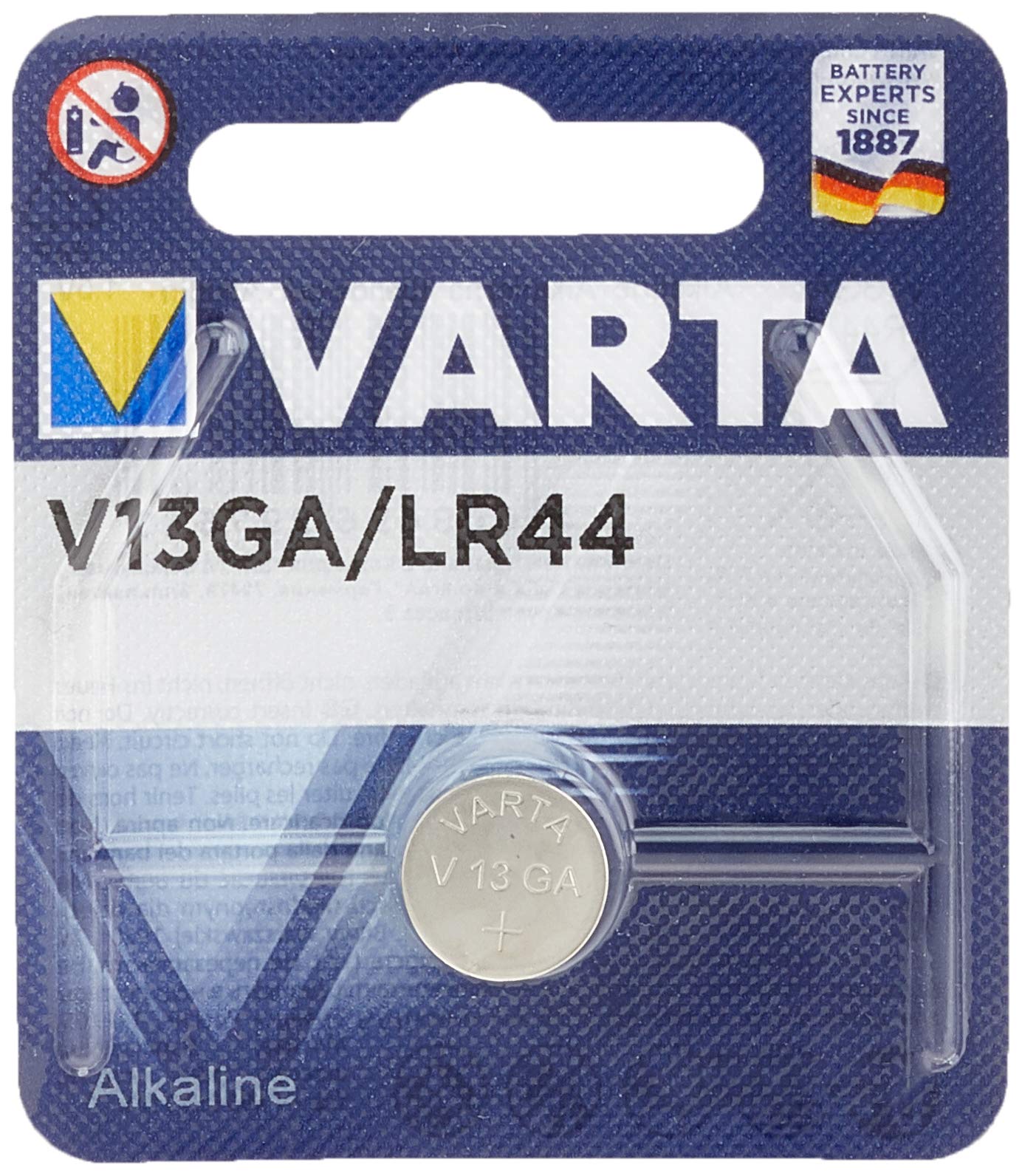 Varta V13GA LR44 Button Cell Batteries 5x Blisters 125 mAh