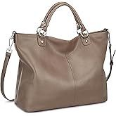 Kattee Women's Soft Leather Tote Bag, Top Satchel Purses and Handbags