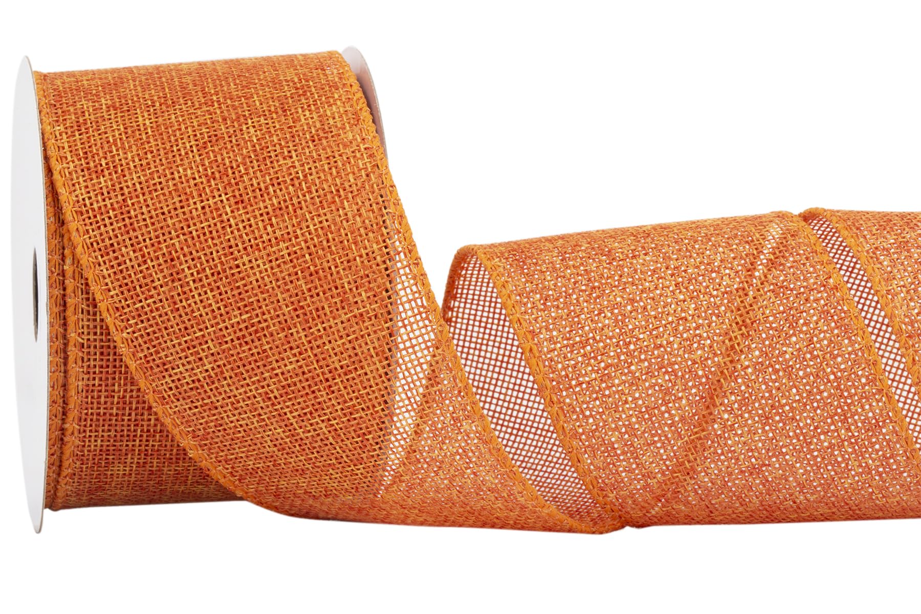 Zofrud FireBrick Burlap Ribbon - 64mm x 9M | Faux Jute Wired Ribbon for Wreaths, Christmas Decorations, Rustic Weddings, and Large Bow
