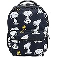 INTIMO Peanuts Zaino Snoopy E Woodstock - Design Allover Con Stelle, Per Scuola E Viaggi, Unisex - 3